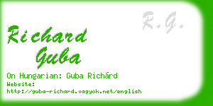 richard guba business card